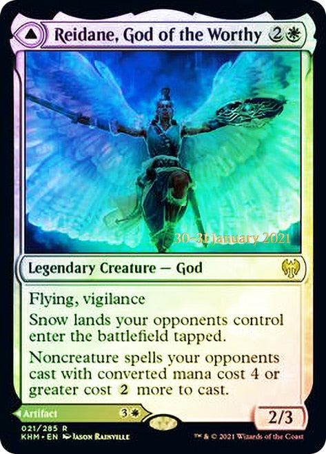 Reidane, God of the Worthy // Valkmira, Protector's Shield [Kaldheim Prerelease Promos] | Exor Games Truro