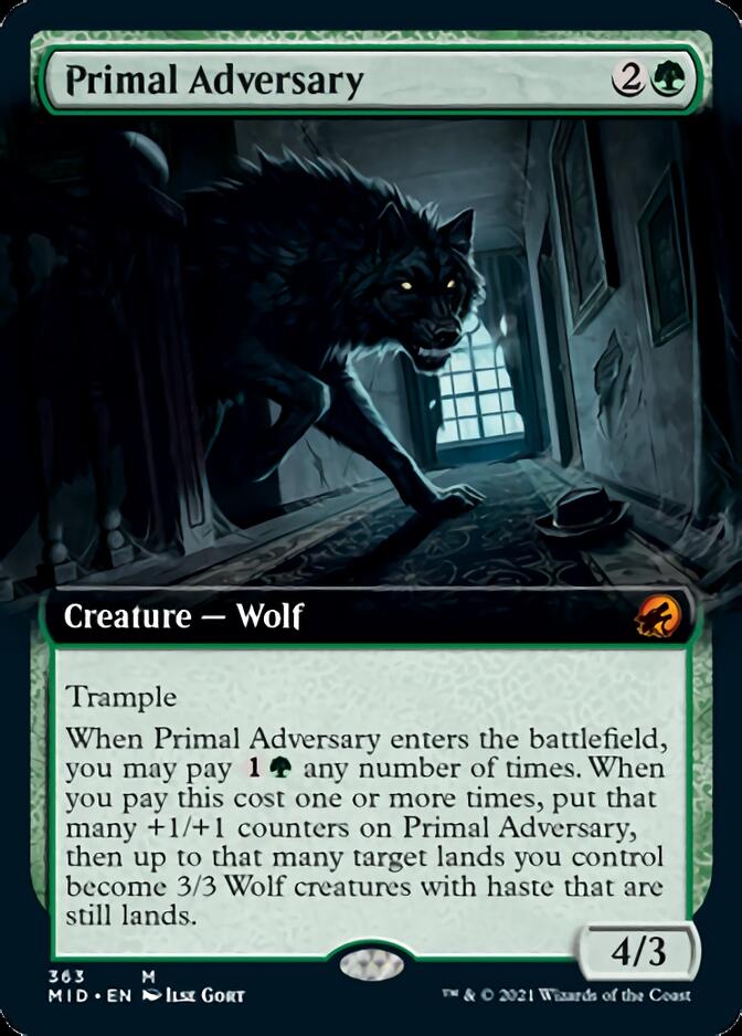 Primal Adversary (Extended Art) [Innistrad: Midnight Hunt] | Exor Games Truro