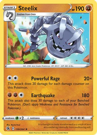 Steelix (139/264) (Theme Deck Exclusive) [Sword & Shield: Fusion Strike] | Exor Games Truro