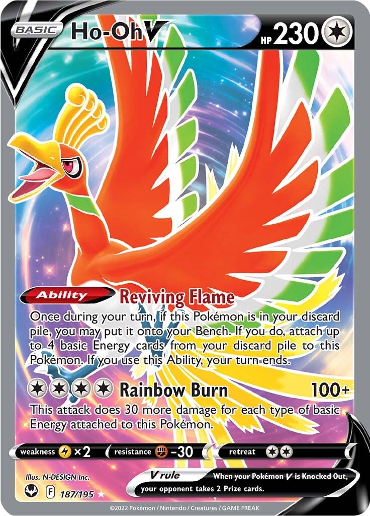 Ho-oh V (187/195) [Sword & Shield: Silver Tempest] | Exor Games Truro