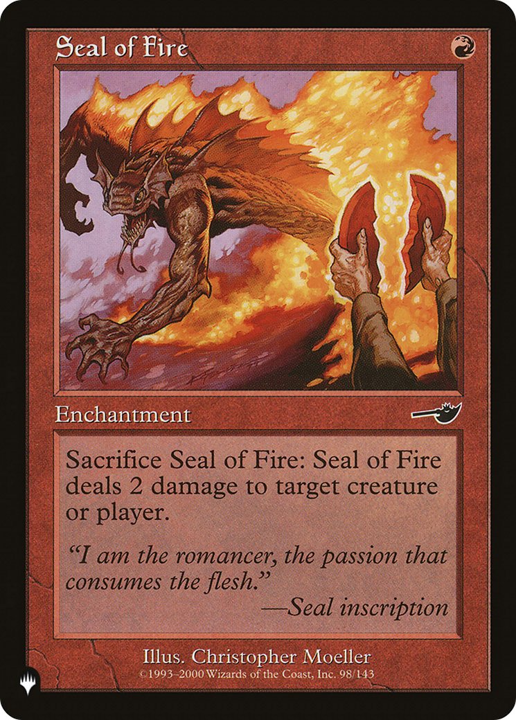 Seal of Fire [The List Reprints] | Exor Games Truro