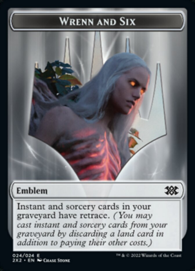 Wrenn and Six Emblem // Spirit (008) Double-Sided Token [Double Masters 2022 Tokens] | Exor Games Truro