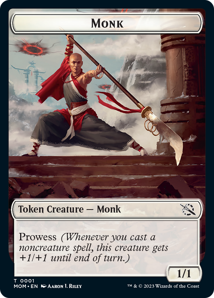 Monk // Zombie Double-Sided Token [March of the Machine Tokens] | Exor Games Truro