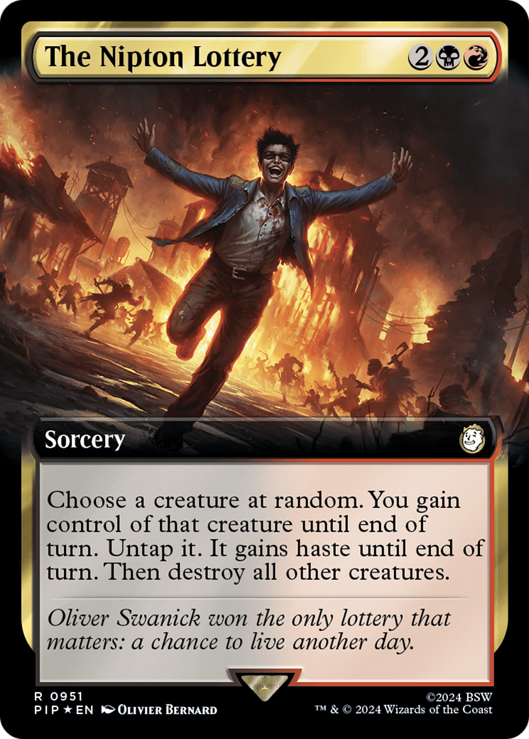 The Nipton Lottery (Extended Art) (Surge Foil) [Fallout] | Exor Games Truro