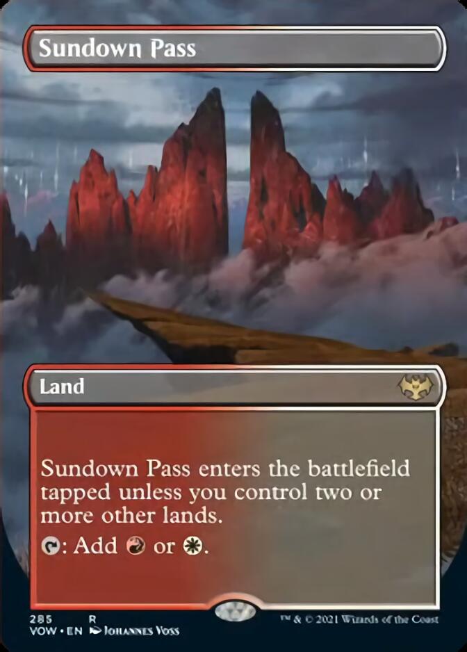 Sundown Pass (Borderless Alternate Art) [Innistrad: Crimson Vow] | Exor Games Truro