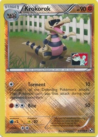 Krokorok (64/114) (League Promo) [Black & White: Base Set] | Exor Games Truro