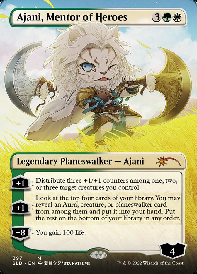 Ajani, Mentor of Heroes (Borderless) [Secret Lair Drop Series] | Exor Games Truro