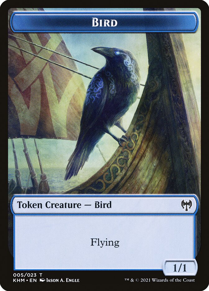Dwarf Beserker // Bird Double-Sided Token [Kaldheim Tokens] | Exor Games Truro