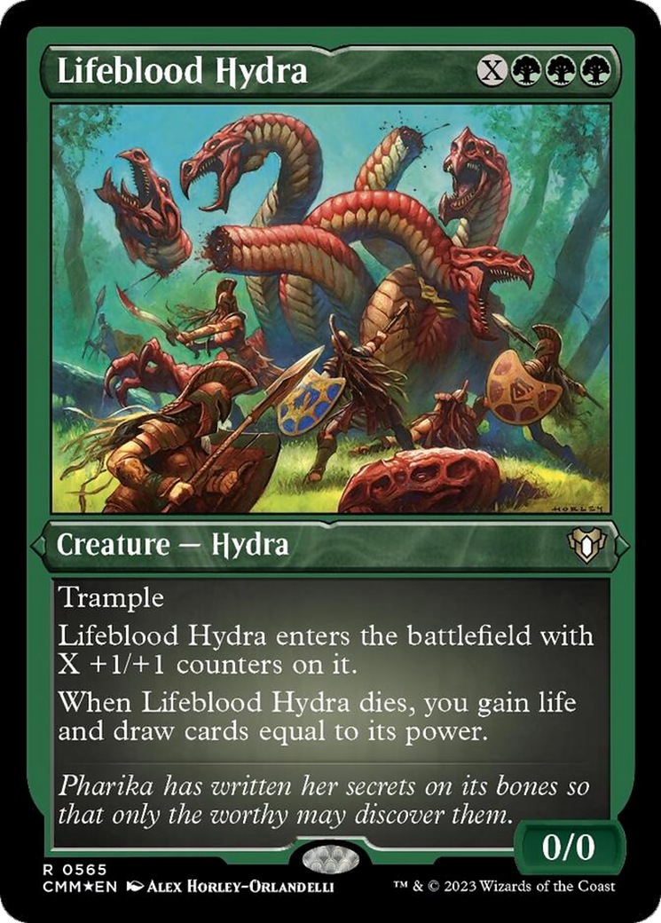 Lifeblood Hydra (Foil Etched) [Commander Masters] | Exor Games Truro