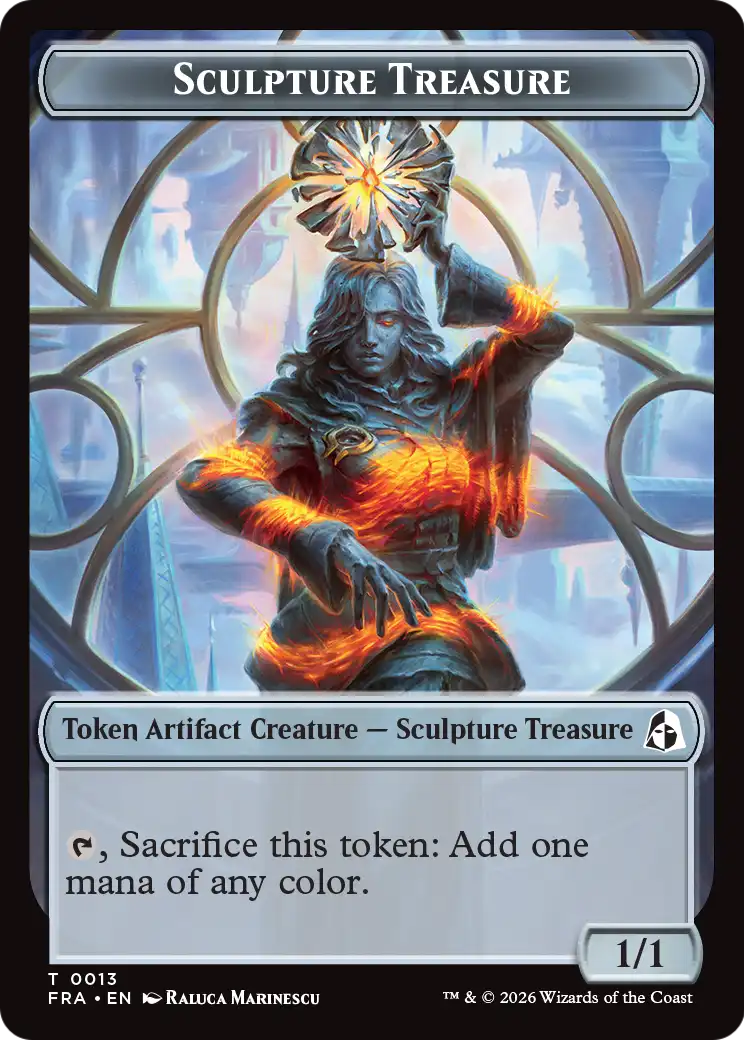 Sculpture Treasure // Beast Double-Sided Token [Reality Fracture Tokens] | Exor Games Truro