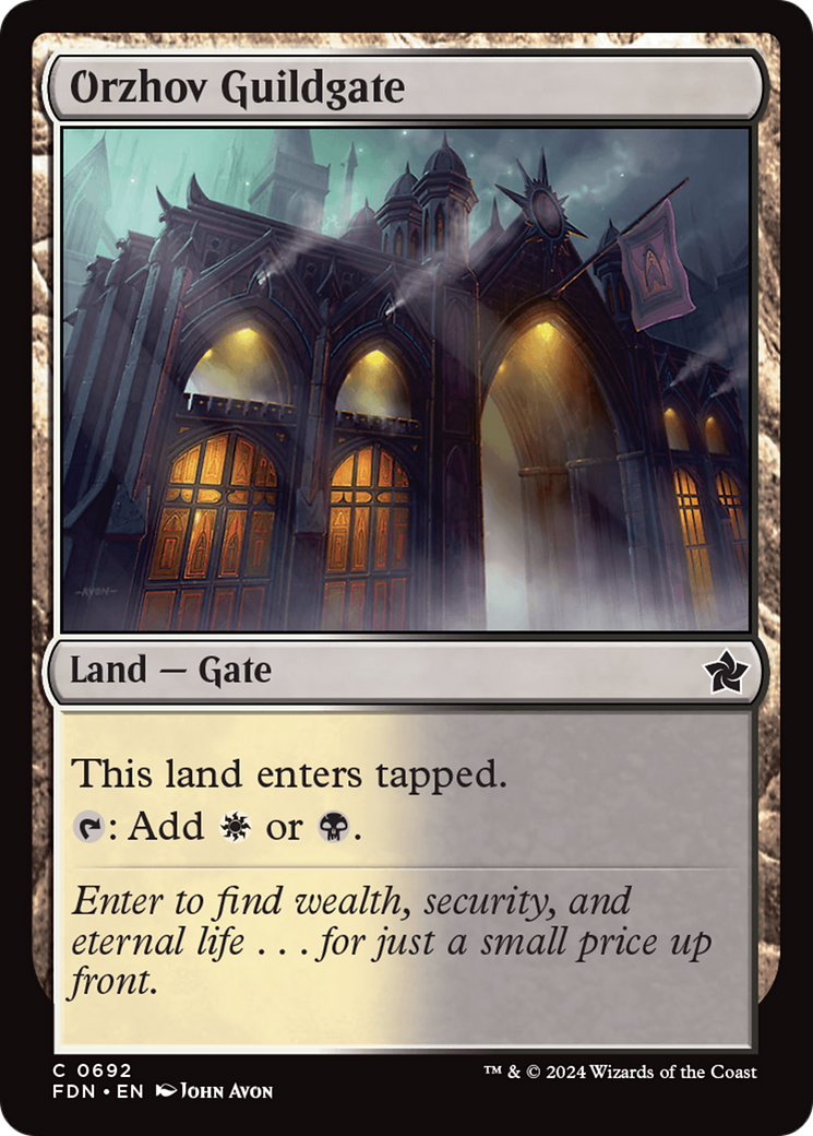 Orzhov Guildgate [Foundations] | Exor Games Truro