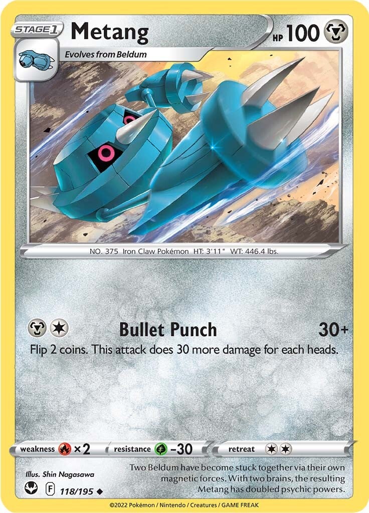 Metang (118/195) [Sword & Shield: Silver Tempest] | Exor Games Truro