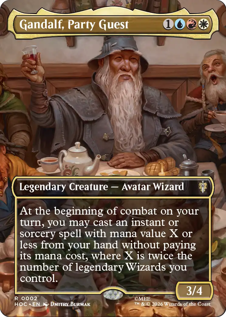 Gandalf, Party Guest (Borderless) [The Hobbit: Eternal-Legal] | Exor Games Truro