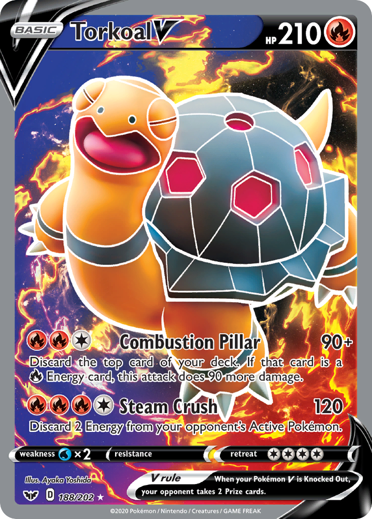 Torkoal V (188/202) [Sword & Shield: Base Set] | Exor Games Truro