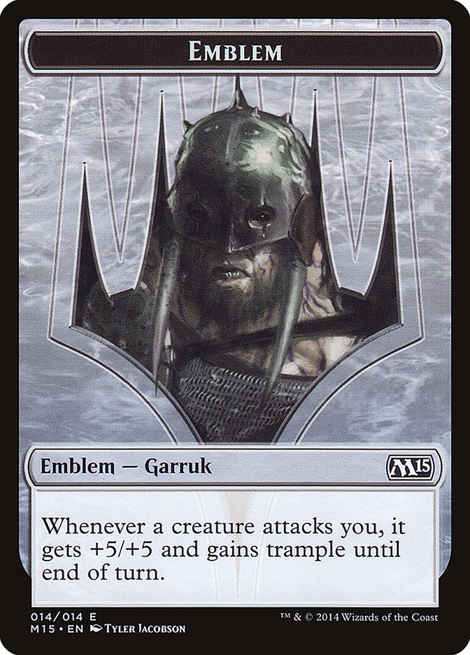 Garruk, Apex Predator Emblem [Magic 2015 Tokens] | Exor Games Truro