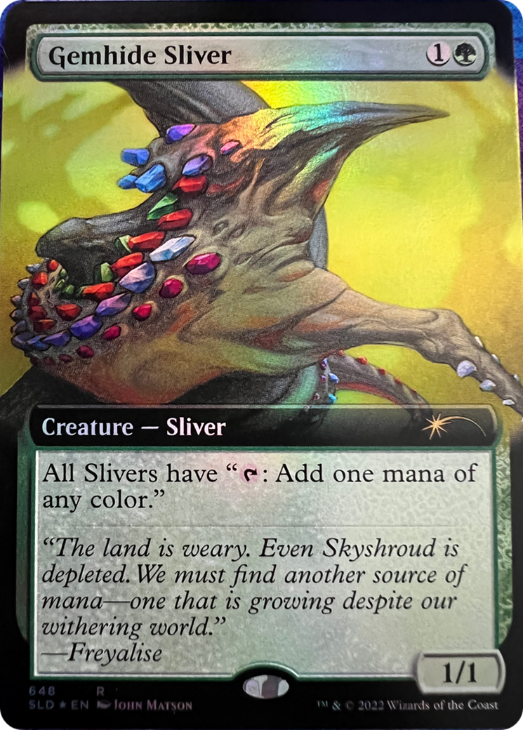 Gemhide Sliver (Extended Art) [Secret Lair Drop Series] | Exor Games Truro