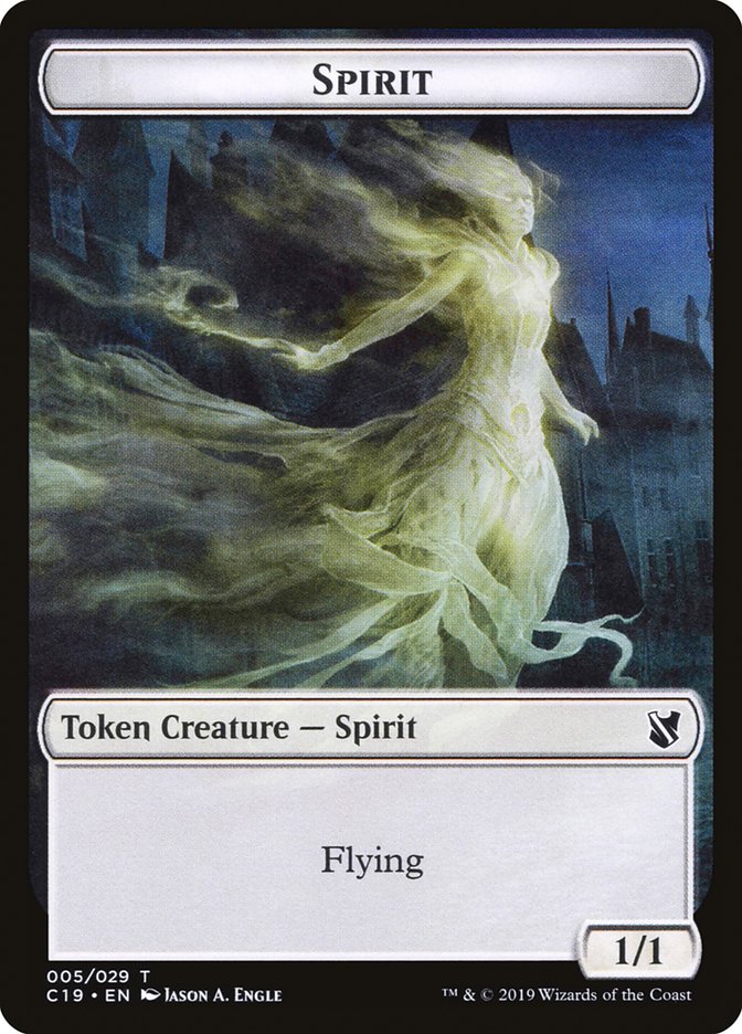 Spirit Token [Commander 2019 Tokens] | Exor Games Truro