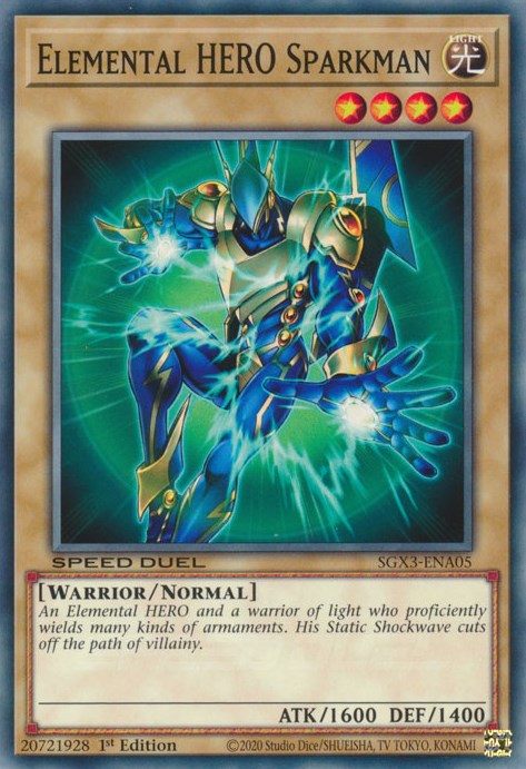 Elemental HERO Sparkman [SGX3-ENA05] Common | Exor Games Truro