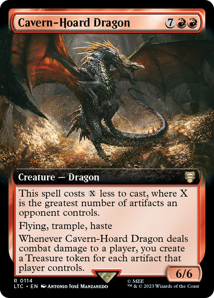 Cavern-Hoard Dragon (Extended Art) [The Lord of the Rings: Tales of Middle-Earth Commander] | Exor Games Truro