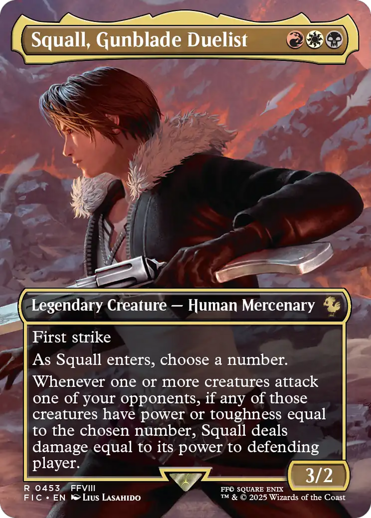 Squall, Gunblade Duelist (Borderless) [FINAL FANTASY Commander] | Exor Games Truro
