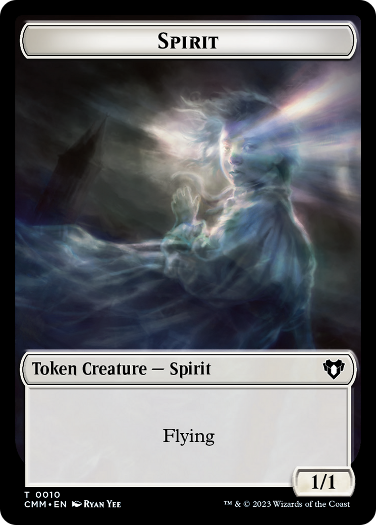 Spirit (0010) // Construct (0041) Double-Sided Token [Commander Masters Tokens] | Exor Games Truro