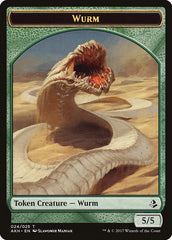 Unwavering Initiate // Wurm Double-Sided Token [Amonkhet Tokens] | Exor Games Truro