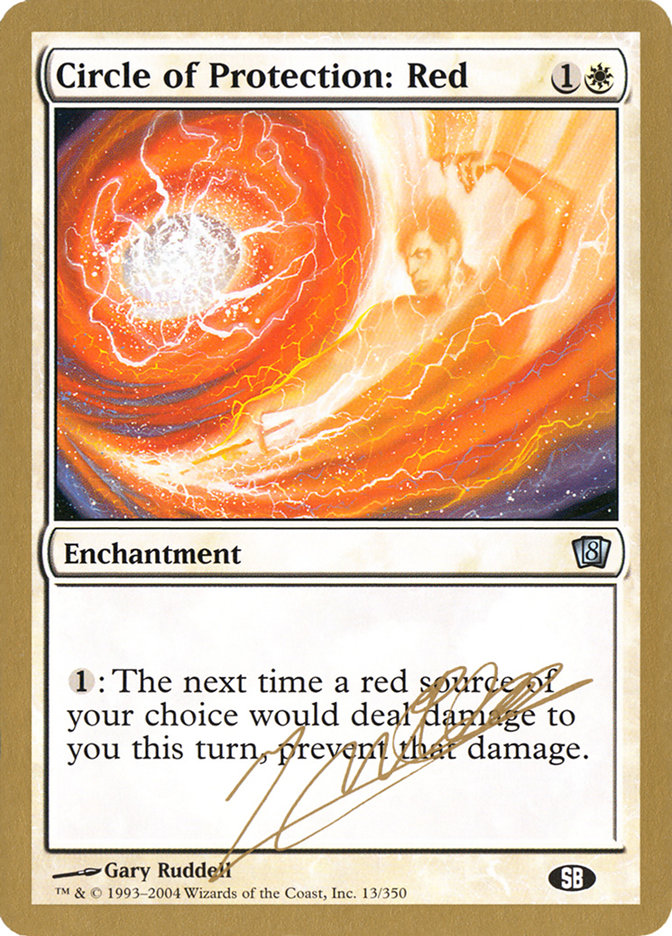 Circle of Protection: Red (Julien Nuijten) (SB) [World Championship Decks 2004] | Exor Games Truro