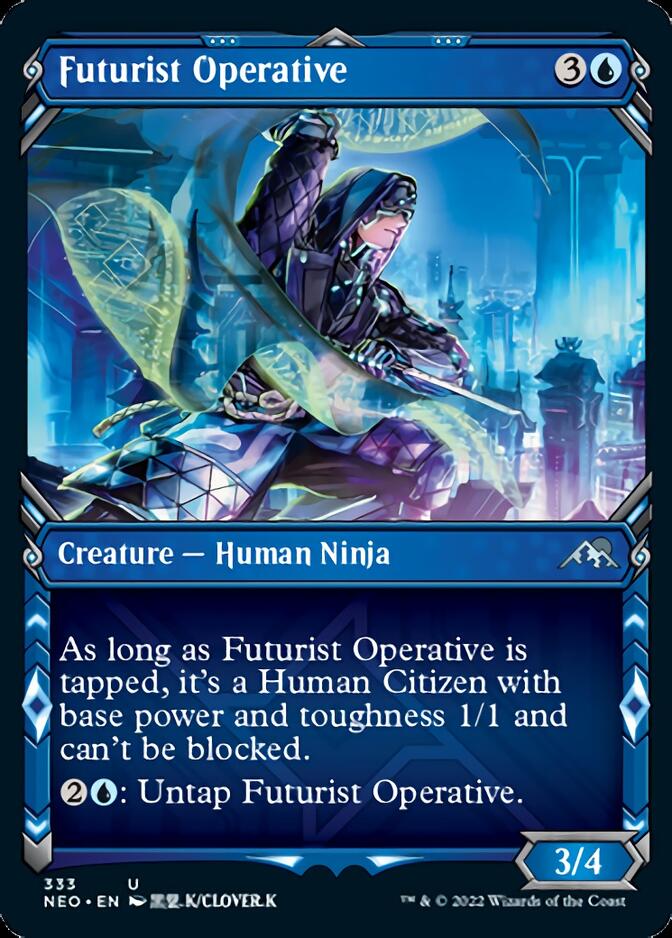 Futurist Operative (Showcase Ninja) [Kamigawa: Neon Dynasty] | Exor Games Truro