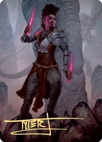 Kaya the Inexorable Art Card (Gold-Stamped Signature) [Kaldheim Art Series] | Exor Games Truro