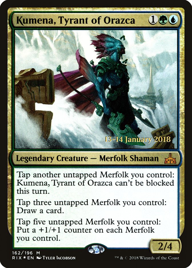 Kumena, Tyrant of Orazca [Rivals of Ixalan Prerelease Promos] | Exor Games Truro