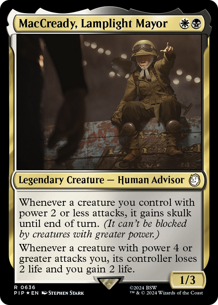 MacCready, Lamplight Mayor (Surge Foil) [Fallout] | Exor Games Truro
