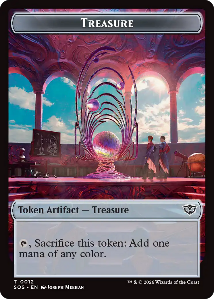 Elemental (0003) // Treasure Double-Sided Token [Secrets of Strixhaven Tokens] | Exor Games Truro