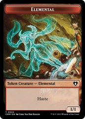 Elemental (0024) // Elf Druid Double-Sided Token [Commander Masters Tokens] | Exor Games Truro