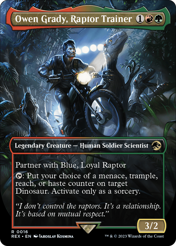 Owen Grady, Raptor Trainer (Borderless) [Jurassic World Collection] | Exor Games Truro