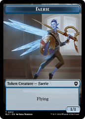 Phyrexian Golem // Faerie Double-Sided Token [Bloomburrow Commander Tokens] | Exor Games Truro