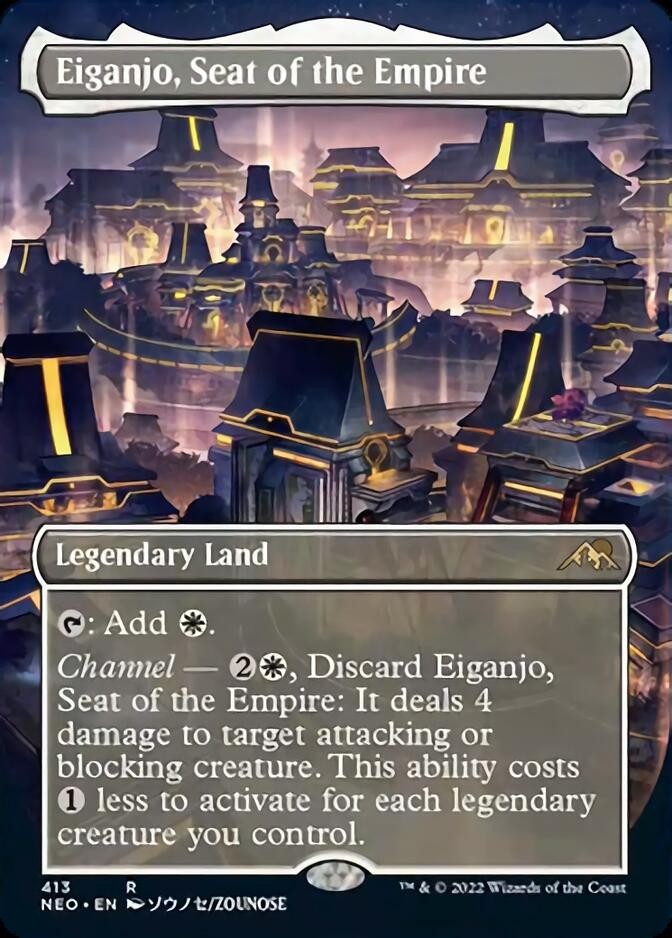 Eiganjo, Seat of the Empire (Borderless Alternate Art) [Kamigawa: Neon Dynasty] | Exor Games Truro