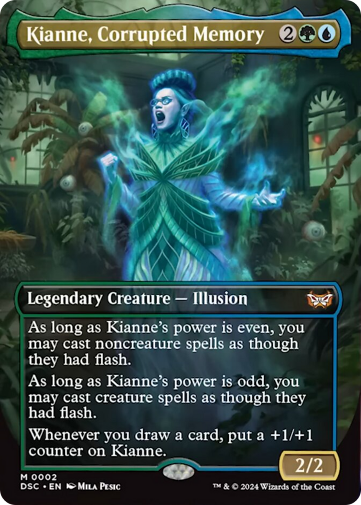 Kianne, Corrupted Memory (Borderless) [Duskmourn: House of Horror Commander] | Exor Games Truro