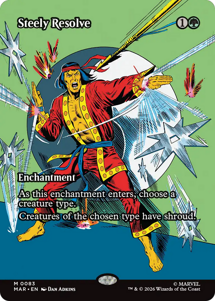 Steely Resolve (Borderless) [Marvel Universe: Eternal-Legal] | Exor Games Truro