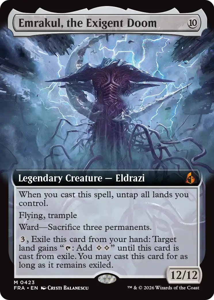Emrakul, the Exigent Doom (Extended Art) [Reality Fracture] | Exor Games Truro