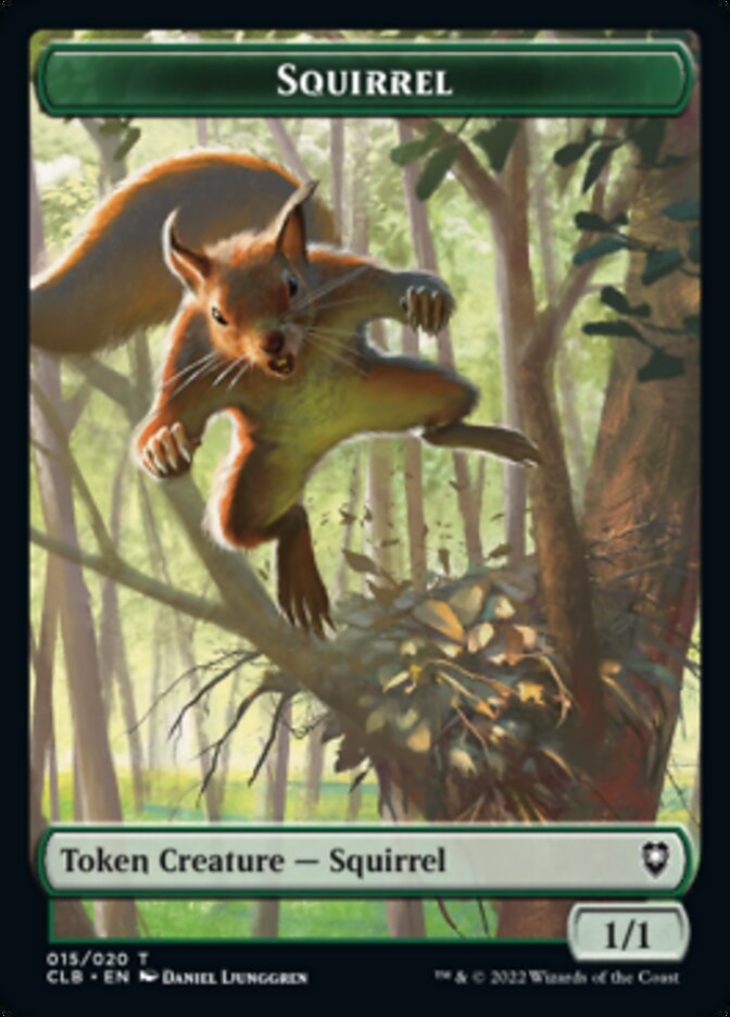 Treasure // Squirrel Double-Sided Token [Commander Legends: Battle for Baldur's Gate Tokens] | Exor Games Truro