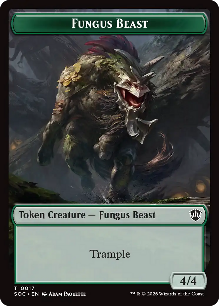 Goat // Fungus Beast Double-Sided Token [Secrets of Strixhaven Commander Tokens] | Exor Games Truro