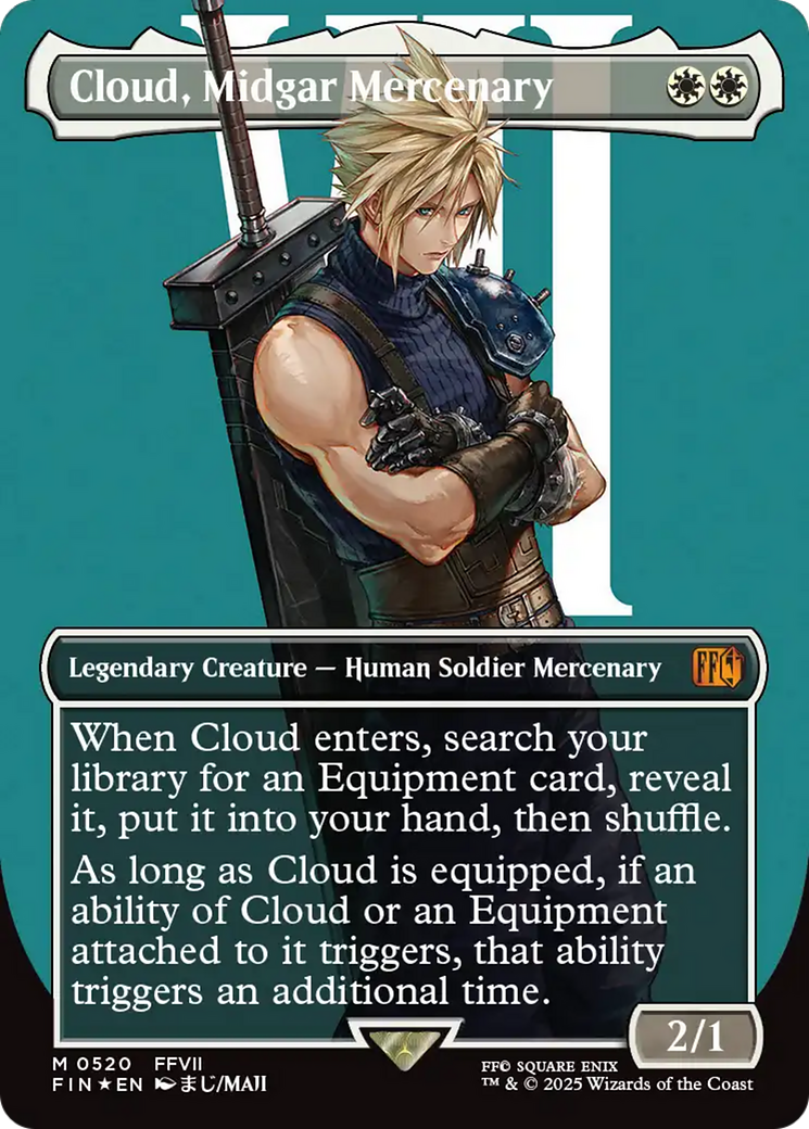 Cloud, Midgar Mercenary (Borderless) (Surge Foil) [FINAL FANTASY] | Exor Games Truro