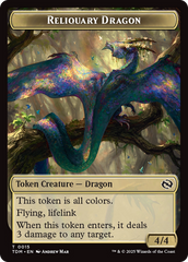 Reliquary Dragon // Dragon (0011) Double-Sided Token [Tarkir: Dragonstorm Tokens] | Exor Games Truro