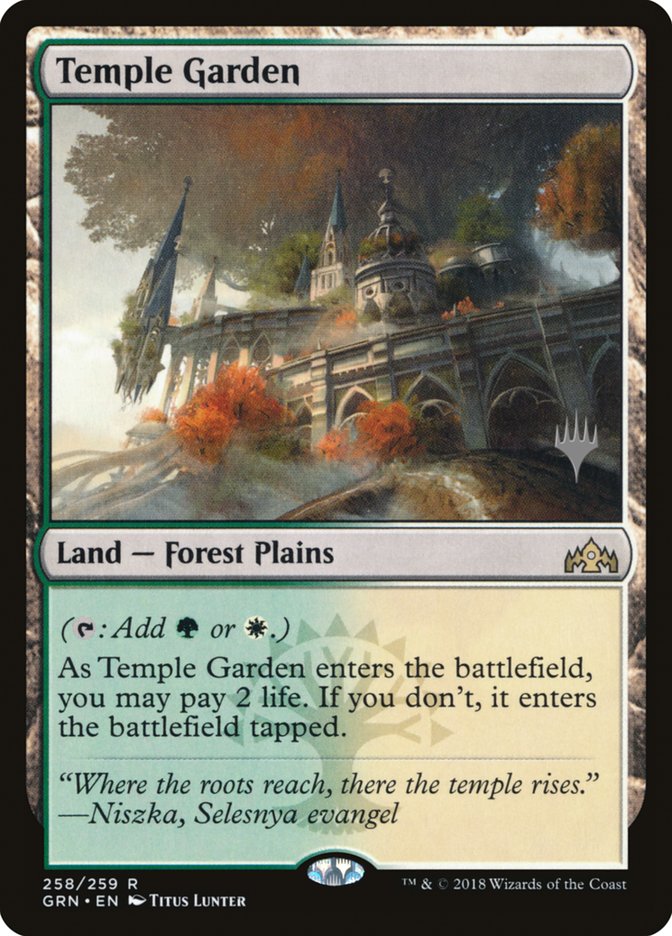 Temple Garden (Promo Pack) [Guilds of Ravnica Promos] | Exor Games Truro