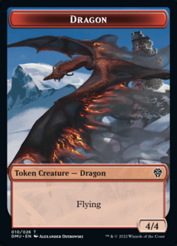 Saproling // Dragon Double-Sided Token [Dominaria United Tokens] | Exor Games Truro