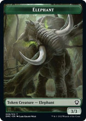 Elephant // Treasure Double-Sided Token [Dominaria United Commander Tokens] | Exor Games Truro