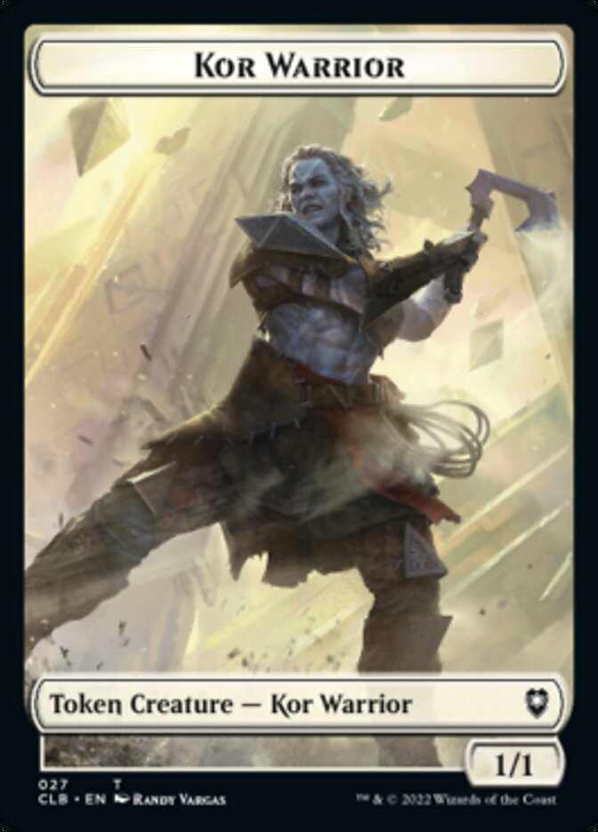 Kor Warrior // Wizard Double-Sided Token [Commander Legends: Battle for Baldur's Gate Tokens] | Exor Games Truro