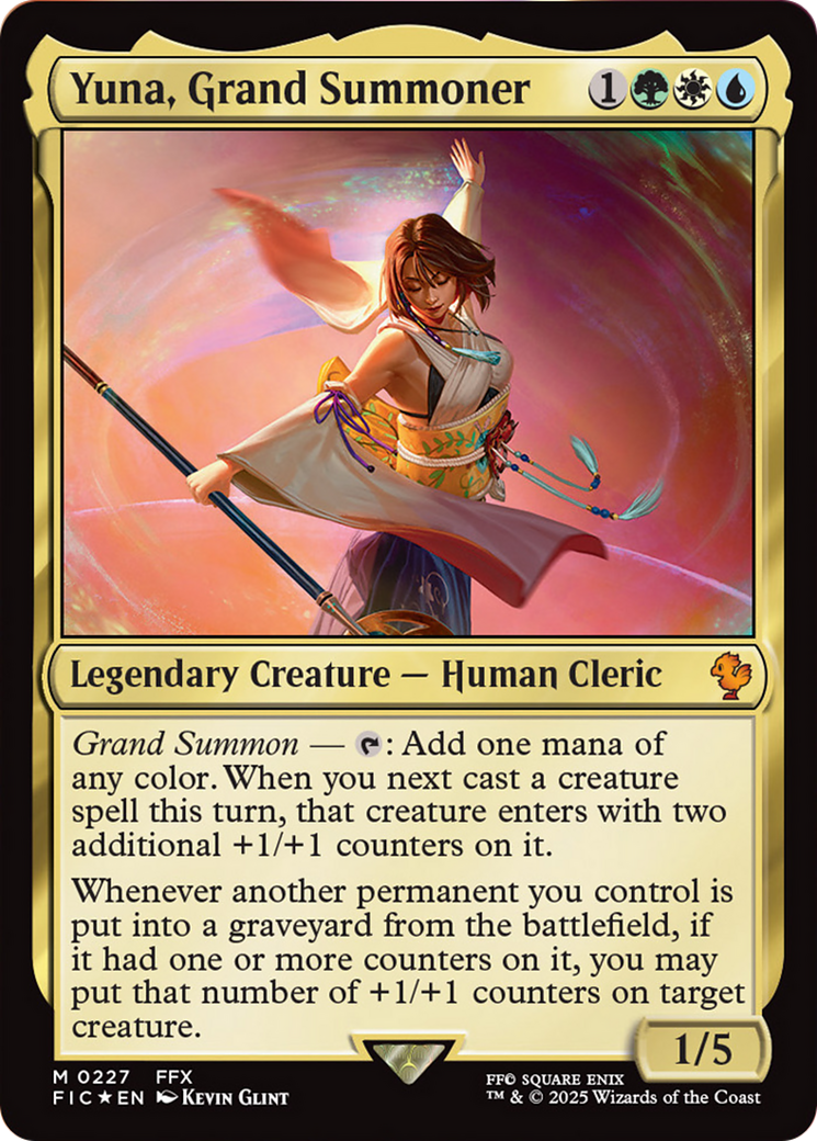 Yuna, Grand Summoner (Surge Foil) [FINAL FANTASY Commander] | Exor Games Truro