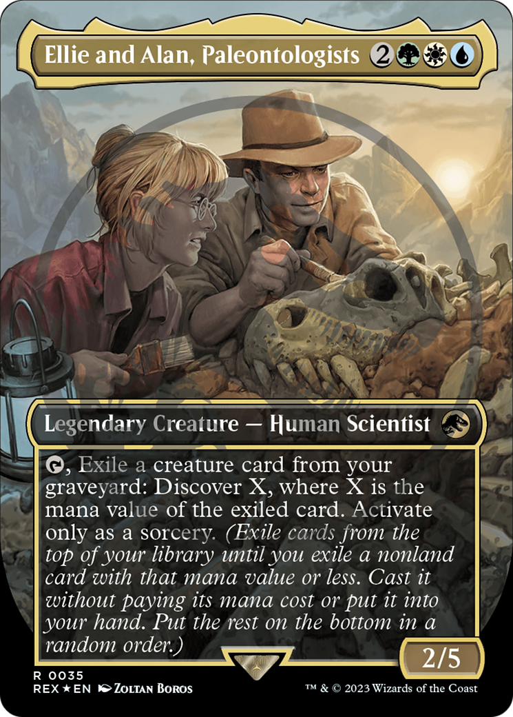 Ellie and Alan, Paleontologists (Emblem) (Borderless) [Jurassic World Collection Tokens] | Exor Games Truro