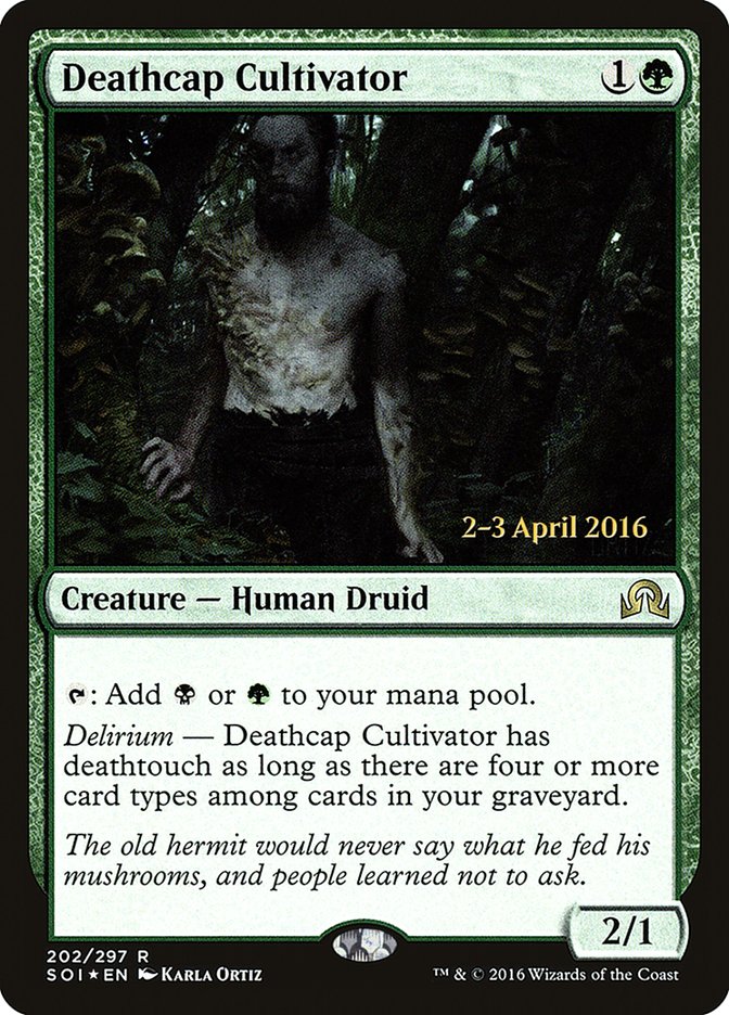 Deathcap Cultivator [Shadows over Innistrad Prerelease Promos] | Exor Games Truro